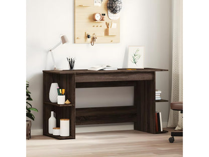 Oak brown desk 140x50x75 cm engineered wood UURX67770