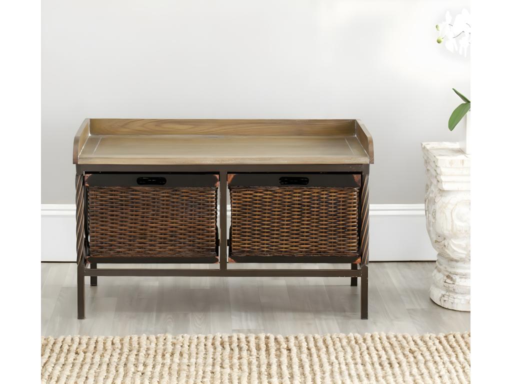 Bench/Ottoman, Pewter and Ash, 40x84x50.8 cm - Laviecasa XEAU43834