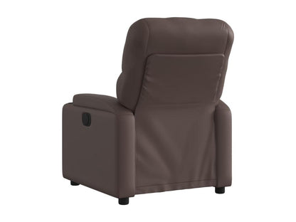 Brown Faux Leather Reclining Armchair KBWI67343