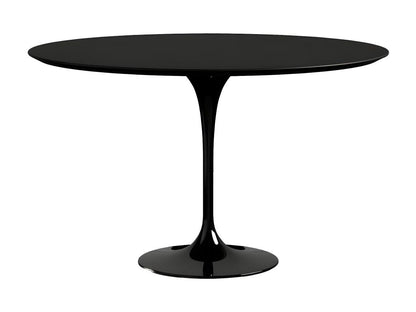 Round Tulip Table - Matte Black Top - Diameter 150 cm - Glossy Black Base GIMN46172