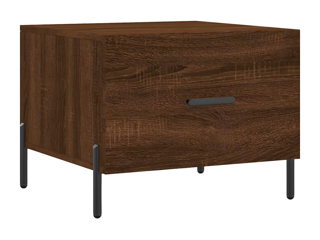 Coffee tables, 2 pcs, brown oak, 50x50x40 cm, engineered wood