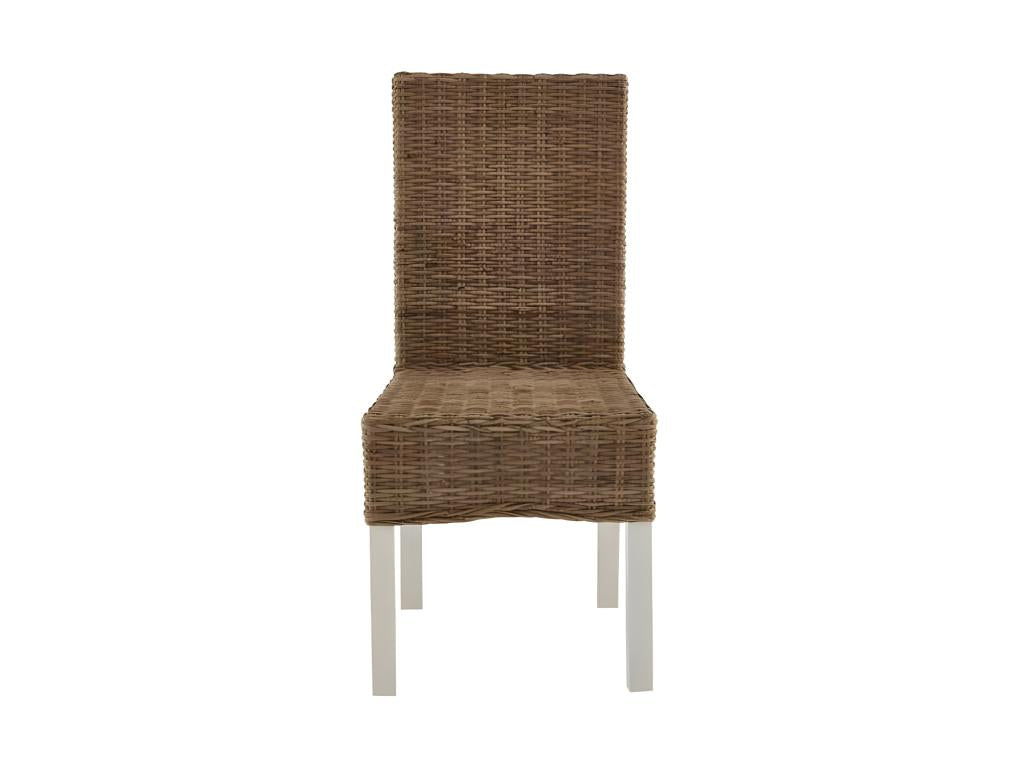 Chair with beige cushion, Pine/Furniture - W 56 x D 46 x H 97 cm