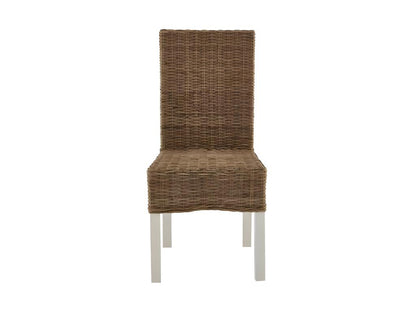 Chair with beige cushion, Pine/Furniture - W 56 x D 46 x H 97 cm