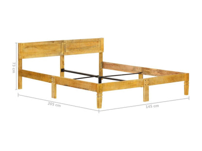Solid mango wood bed frame 140 cm PHMR59613