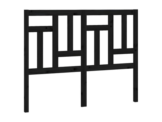Black Headboard 125.5x4x100 cm Solid Pine Wood PILK46236