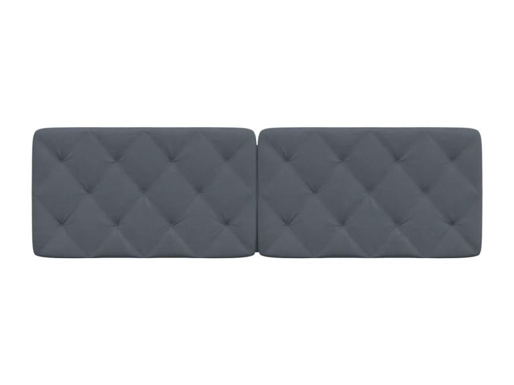 Dark grey velvet headboard cushion 160cm TTPH97112