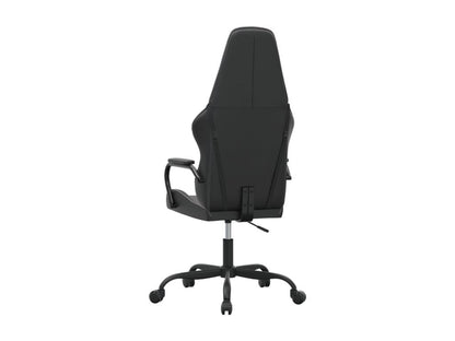 Gaming chair, black and grey faux leather, ULSL88170