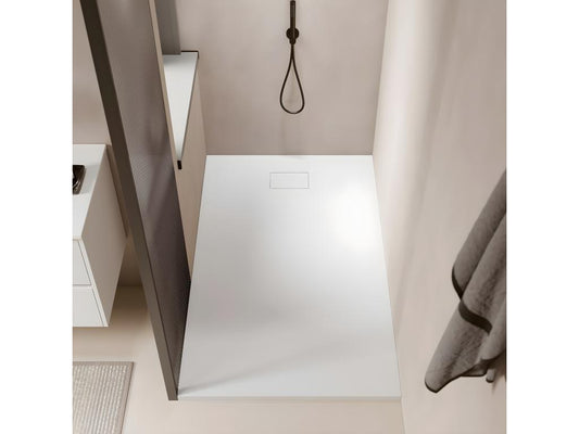Laviecasa extra-flat 80x160 cm shower tray in white slate finish MVHK66715