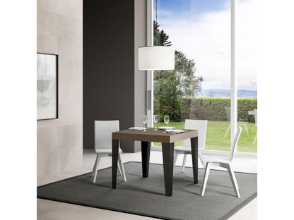 Extendable table 90x90/246 cm Flame Meublori anthracite legs
