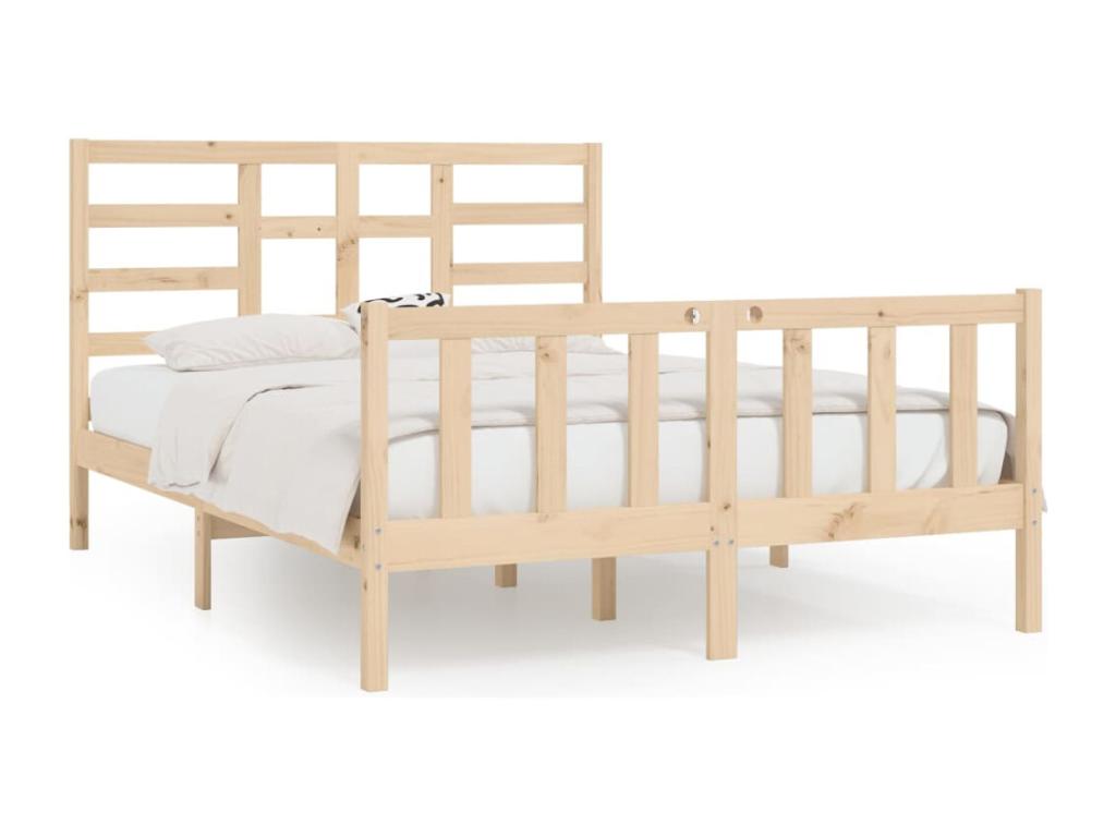 Solid pine wood bed frame 160x200 cm PSOA14155