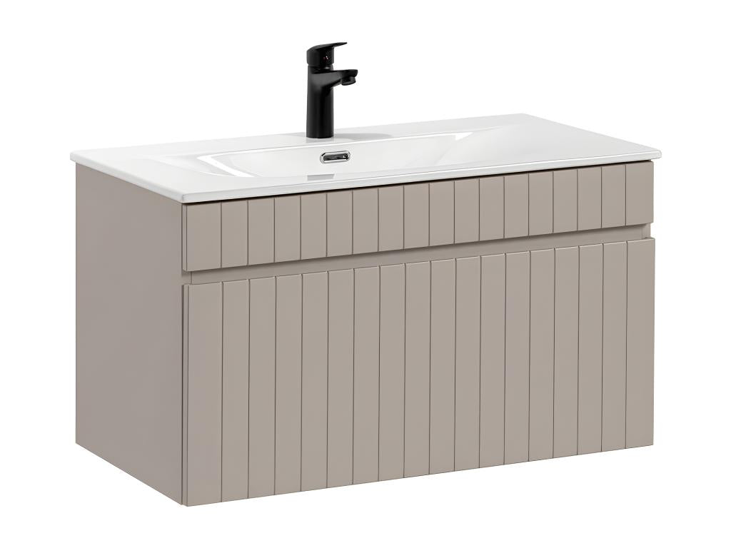 Laviecasa Cashmere BECH37685 80cm Single Inset Basin Vanity Unit