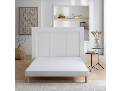 White upholstered bed base 13 cm Moon - Meublori 80x200