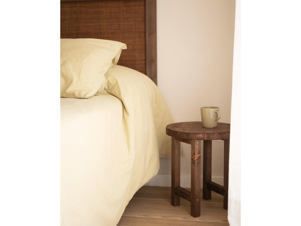Brown fir wood bedside table 35x40cm - Laviecasa JRBF09356