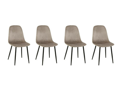 Set of 4 Laviecasa chairs, velvet-covered armchair, upholstered dining chair, Laviecasa seat, 45x56h87 cm, Sand, YEEP16567