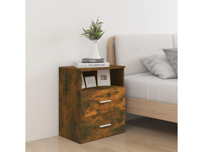 Set of 2 bedside tables, smoked oak, 50x32x60 cm