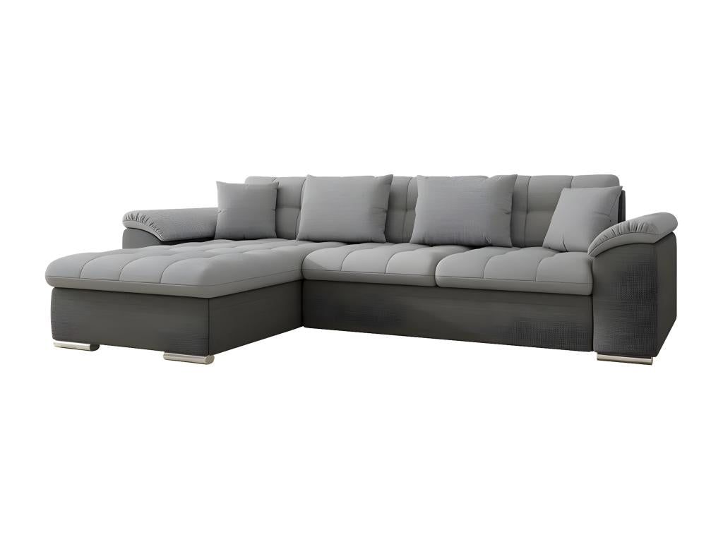 Laviecasa 129 Grey Corner Sofa with Sleeping Function and Bed Box, 277x158x76cm LWWP49612