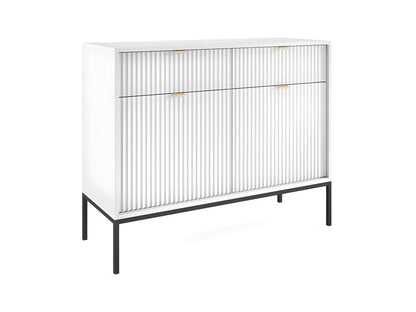 Laviecasa White 2-Door 2-Drawer Buffet ANQK09901