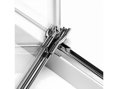 Left-hand pivoting shower enclosure 120x70 MAJORQUE Meublori color Meublori front access