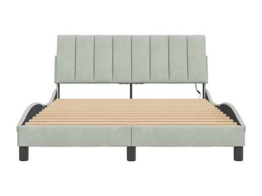 Bed frame with Laviecasaères LED light grey 140x200 XYXT52130