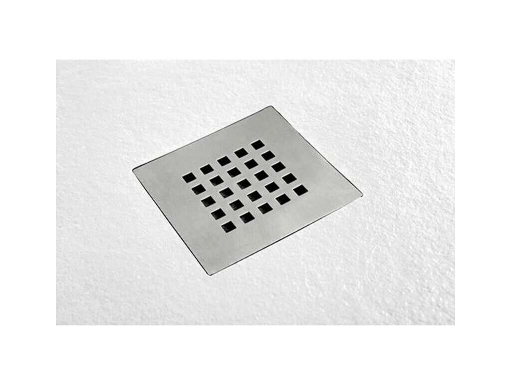 Laviecasa Slim White 115x115 cm Shower Tray in Synthetic Resin and Marble Powder with Free Drain KZXY07419