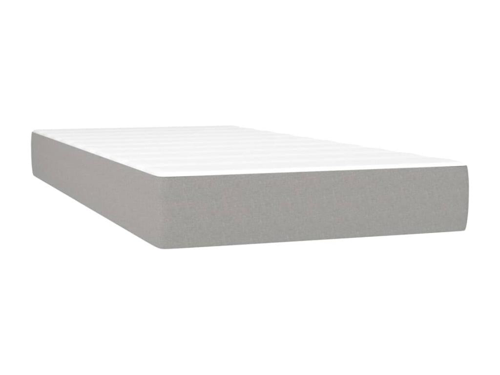 Laviecasa bed base with mattress, light grey, 90x200 cm, fabric TZVG06753