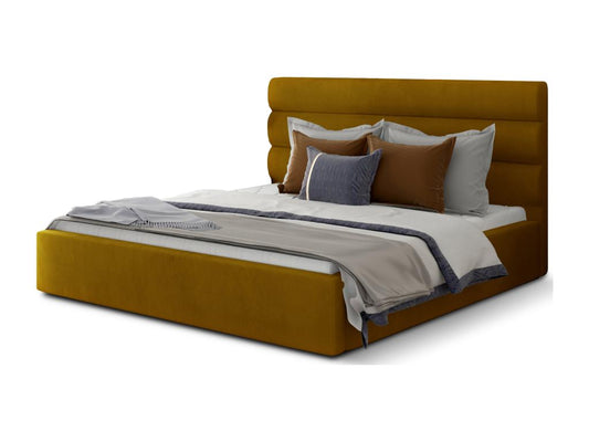 Laviecasa yellow velvet designer bed with storage compartment - 180x200 KFWV99873