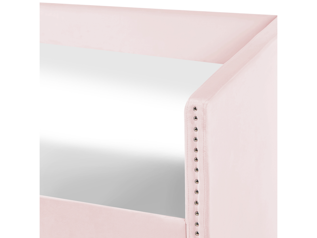 Laviecasa Velvet Trundle Bed 90x200 cm Pastel Pink CIRS69502