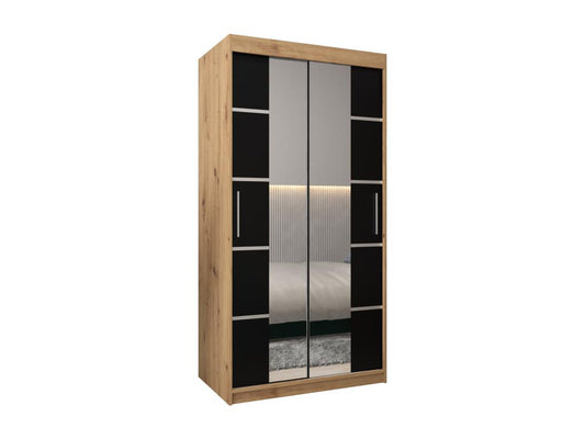 Laviecasa 4-Door Sliding Wardrobe 200/100/62 2 Doors Laviecasa/Black NWYF92795
