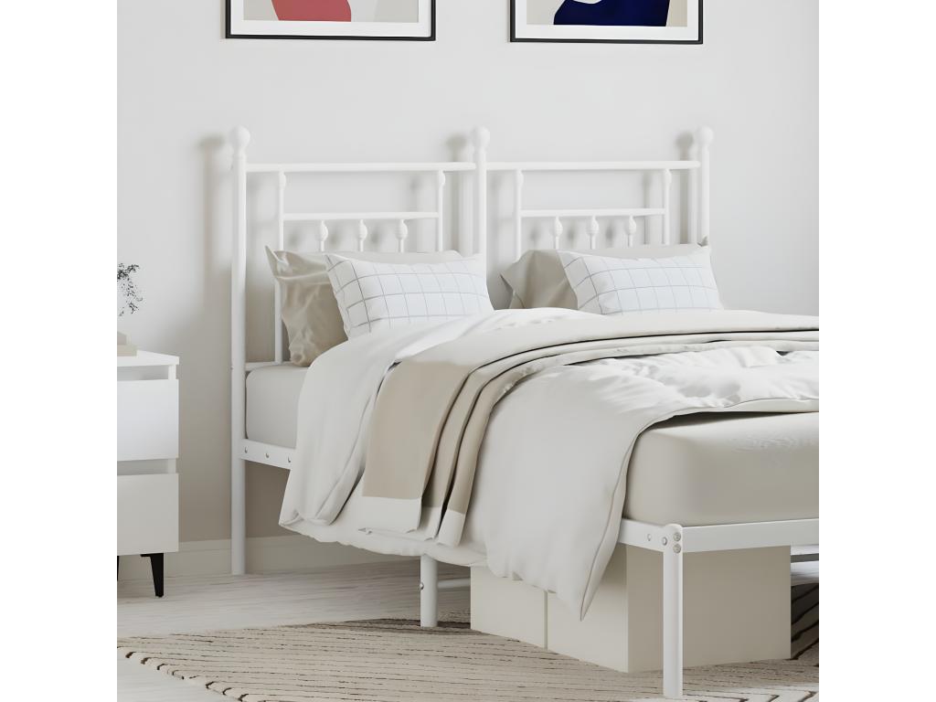 White metal headboard, 120 cm