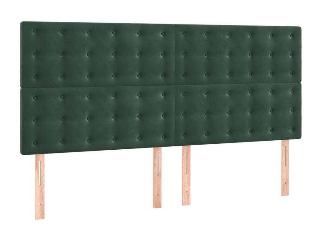 Laviecasa bed base and mattress, Dark Green 160x200cm Velvet WXDF51104