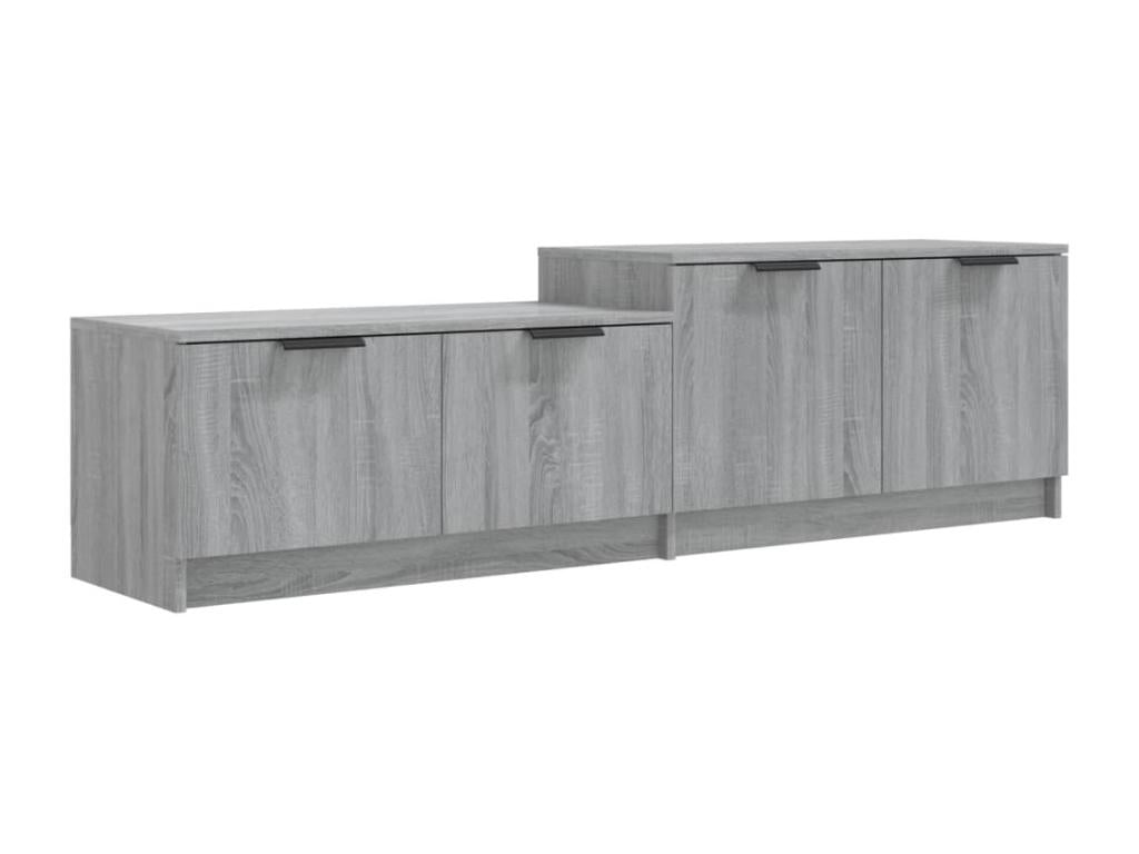 Meublori TV stand, grey, 158.5x36x45 cm, engineered wood