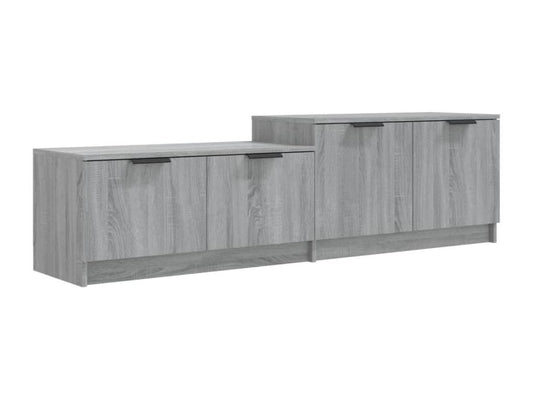 Meublori TV stand, grey, 158.5x36x45 cm, engineered wood