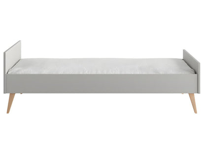 Swing Grey and Wood 90x200 Bed with Included Slatted Base