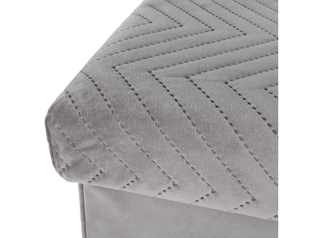Folding Velvet Bench with Grey Pattern PIDL29047