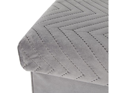 Folding Velvet Bench with Grey Pattern PIDL29047