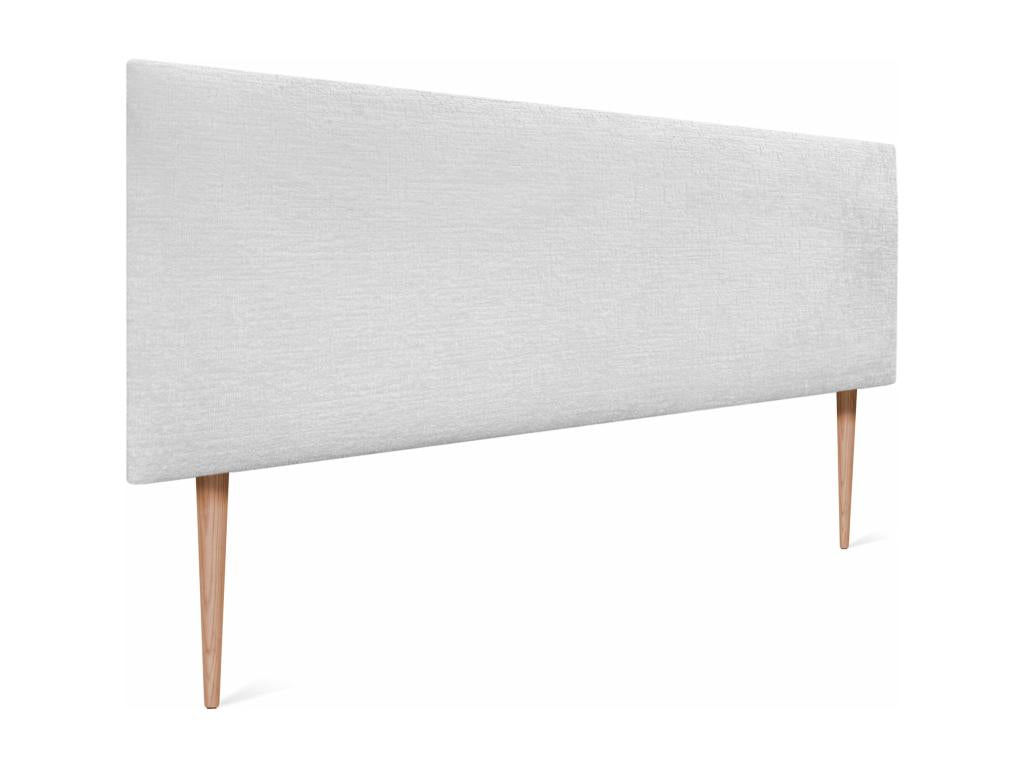 Meublori Natural Wool Headboard 135x105cm with Bed Legs 120/135 - White