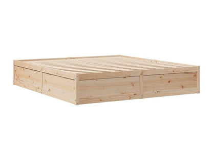 Bed frame 200x200 cm solid pine wood