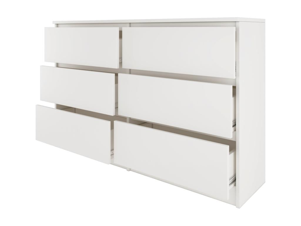 Laviecasa - Large 6-drawer bedroom chest - 30x120x77cm - Scandinavian style - Storage GVLZ31816