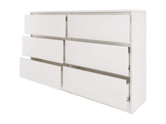 Laviecasa - Large 6-drawer bedroom chest - 30x120x77cm - Scandinavian style - Storage GVLZ31816