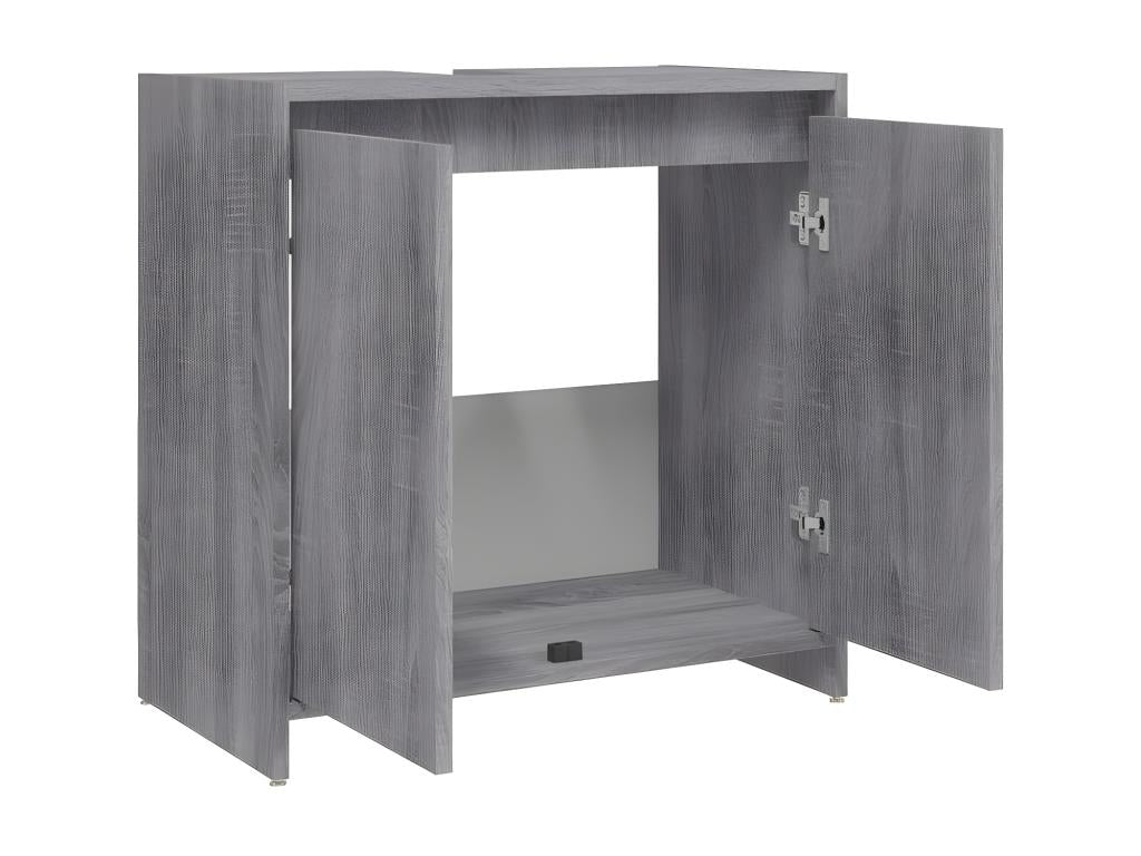 Meublori grey bathroom cabinet 60x33x61 Engineered wood