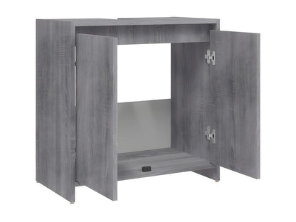 Meublori grey bathroom cabinet 60x33x61 Engineered wood