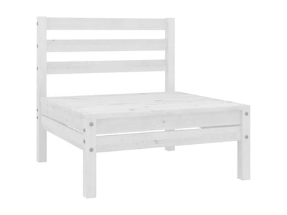 4-piece garden furniture set, white, solid pine wood, 14