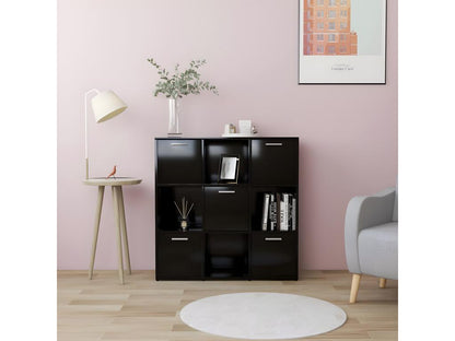 Black Bookshelf 90x30x90 cm Chipboard IUWW01456