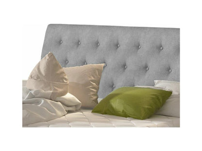 Venizia tufted velvet bed - Light Grey - 180x200 - Storage version