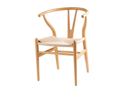 Laviecasa Elm Wood and Braided Rope Chair – Natural Charm and Authenticity – Natural Color QUJD64962