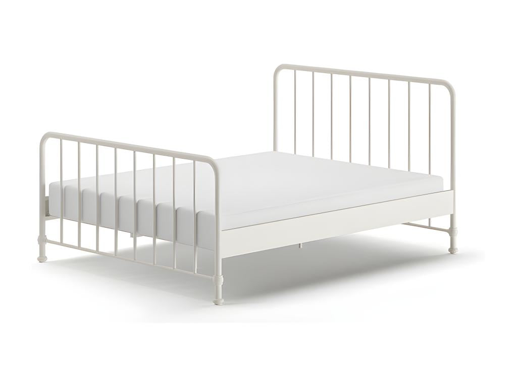 Meublori BF010 Bed Frame 160x200 cm White