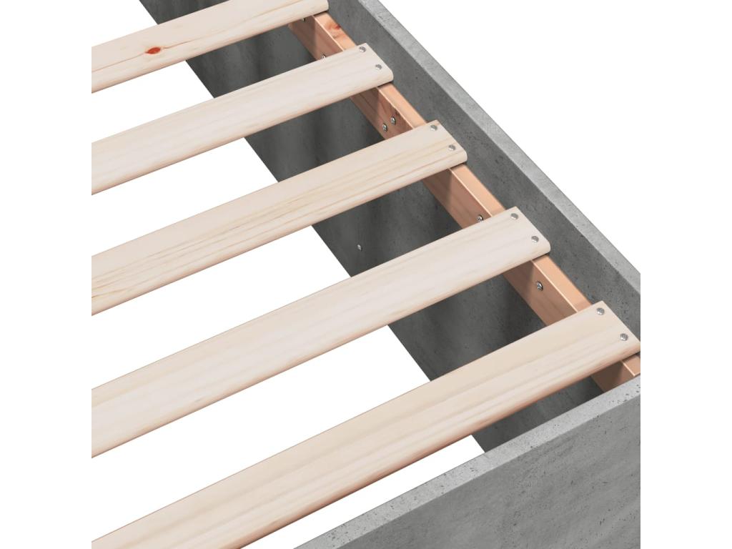 Concrete grey bed frame 120x200 cm engineered wood GGIV91722