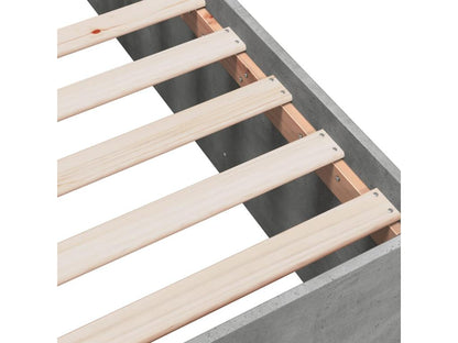 Concrete grey bed frame 120x200 cm engineered wood GGIV91722