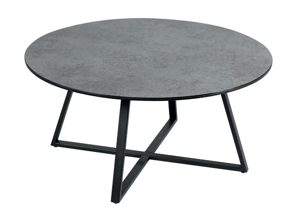 Laviecasa - Round Coffee Table with Grey Ceramic Look DFUU04778