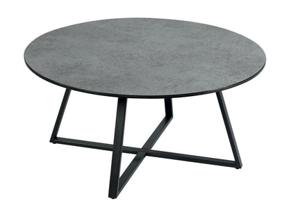Laviecasa - Round Coffee Table with Grey Ceramic Look DFUU04778